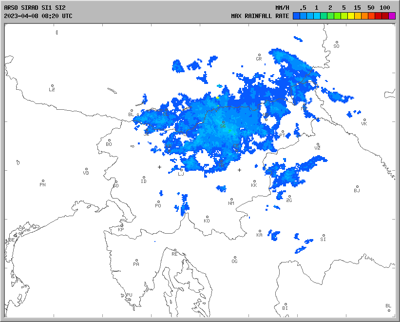 Vremenska napoved za 08.04.2023 ob 1200 Vreme Slovenija