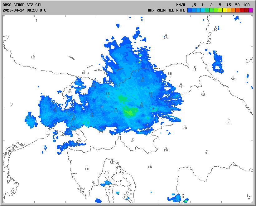 Vremenska napoved za 14.04.2023 ob 1200 Vreme Slovenija