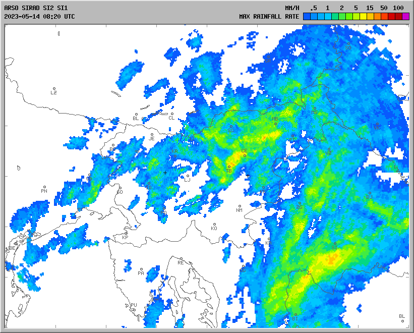 Vremenska napoved za 14.05.2023 ob 1200 Vreme Slovenija