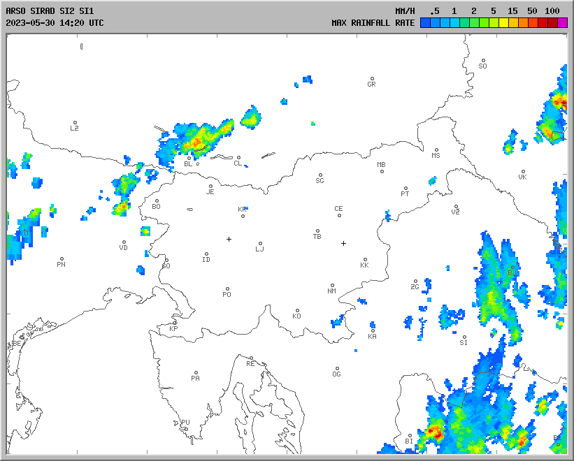 Vremenska napoved za 30.05.2023 ob 1800 Vreme Slovenija