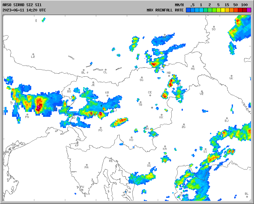 Vremenska napoved za 11.06.2023 ob 1800 Vreme Slovenija