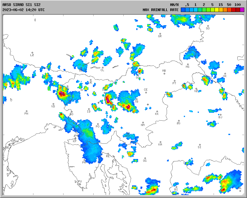 Vremenska napoved za 02.06.2023 ob 1800 Vreme Slovenija